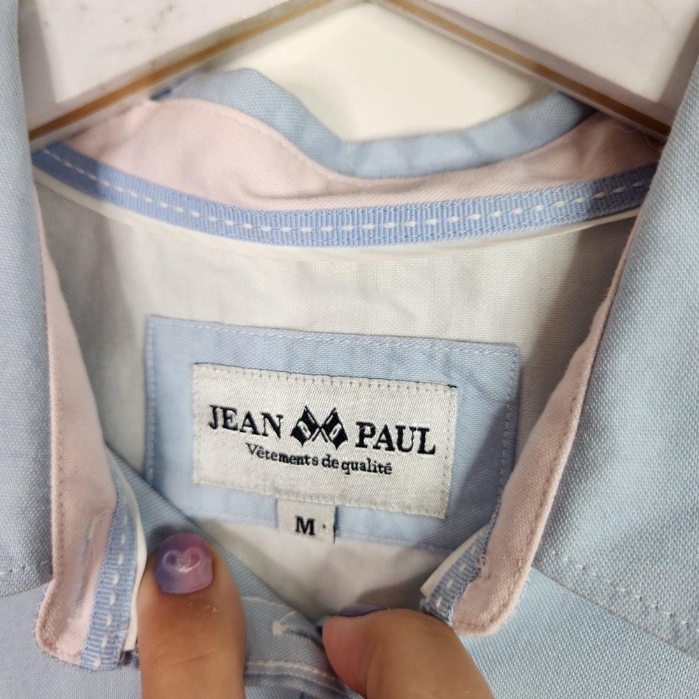 JEAN PAUL Shirt Womens Medium Blue Hannah Stretch Button Up Top Long Sleeve - Picture 7 of 11